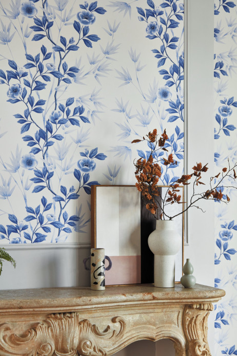 Harlequin Wallpaper Lady Alford - Porcelain/ China Blue