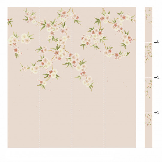 Harlequin Papier peint panoramique Rosa - Blush Pearl/ Peony/ Meadow