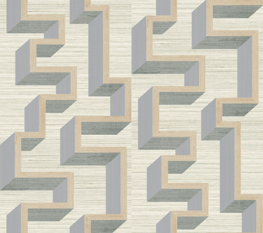 Arte International Wallpaper Detour - Silver/ Linen