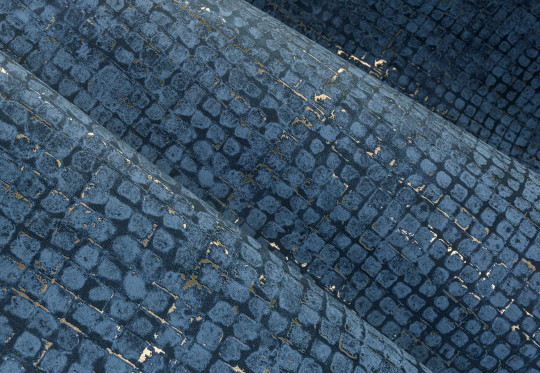 Arte International Wallpaper Mosaico - Blue/ Stone