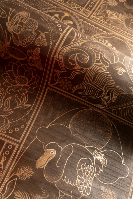 Moooi for Arte Wallpaper Golden Tiger - Makore