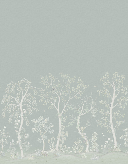 Cole & Son Papier peint panoramique Seasonal Woods - Sage Pearl