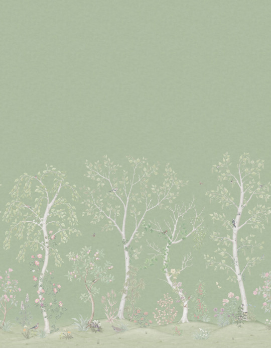 Cole & Son Carta da parati panoramica Seasonal Woods - Jade