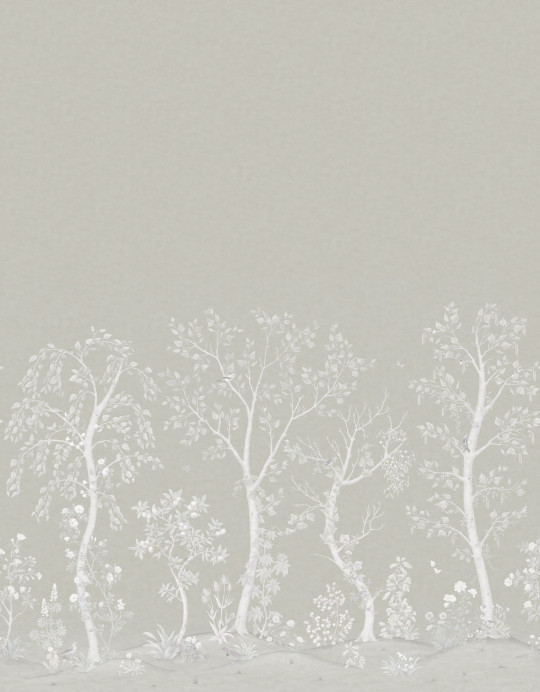 Cole & Son Carta da parati panoramica Seasonal Woods - Platinum Pearl