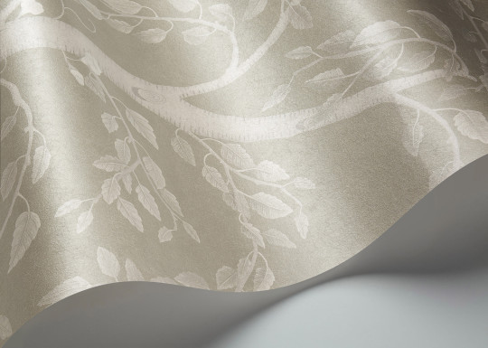 Cole & Son Papier peint panoramique Seasonal Woods - Platinum Pearl