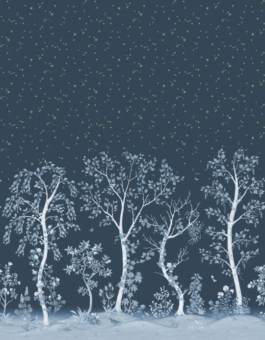 Cole & Son Carta da parati panoramica Seasonal Woods - Midnight