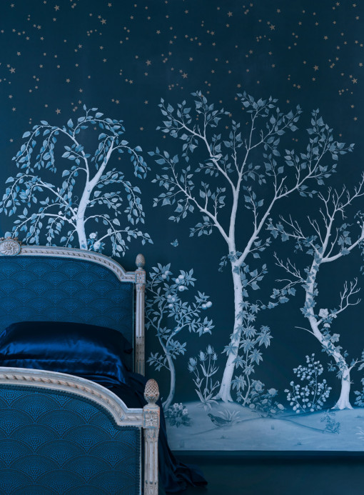 Cole & Son Papier peint panoramique Seasonal Woods - Midnight