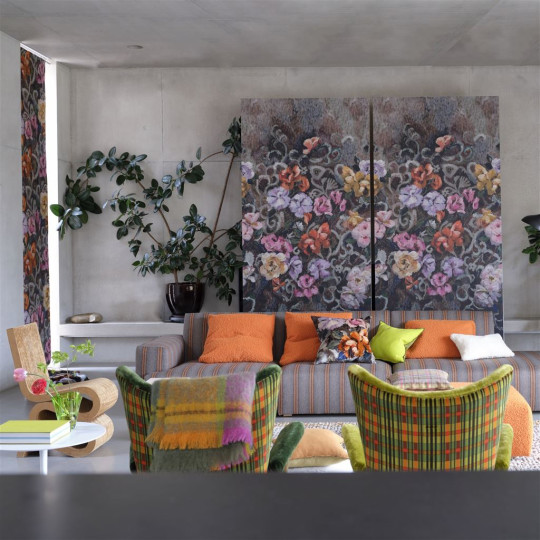 Designers Guild Wallpaper Tapestry Flower - Damson