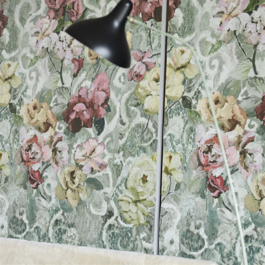 Designers Guild Papier peint Tapestry Flower - Eau De Nil
