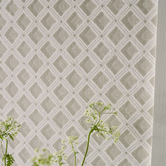 Designers Guild Wallpaper Amsee Geometric - Plaster