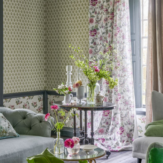 Designers Guild Wallpaper St John Street Trellis - Willow