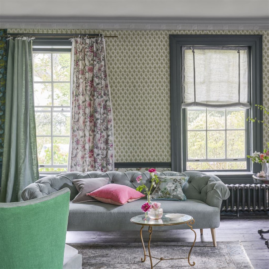 Designers Guild Wallpaper St John Street Trellis - Willow