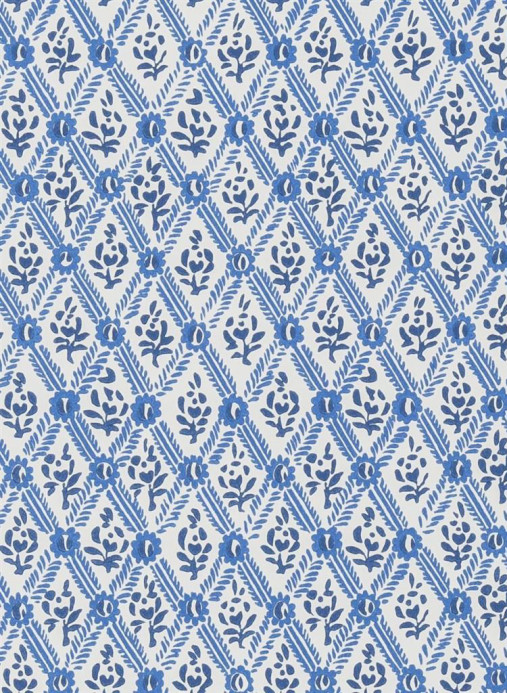 Designers Guild Wallpaper St John Street Trellis - Woad