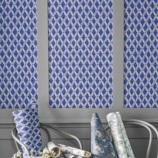 Designers Guild Wallpaper St John Street Trellis - Ink