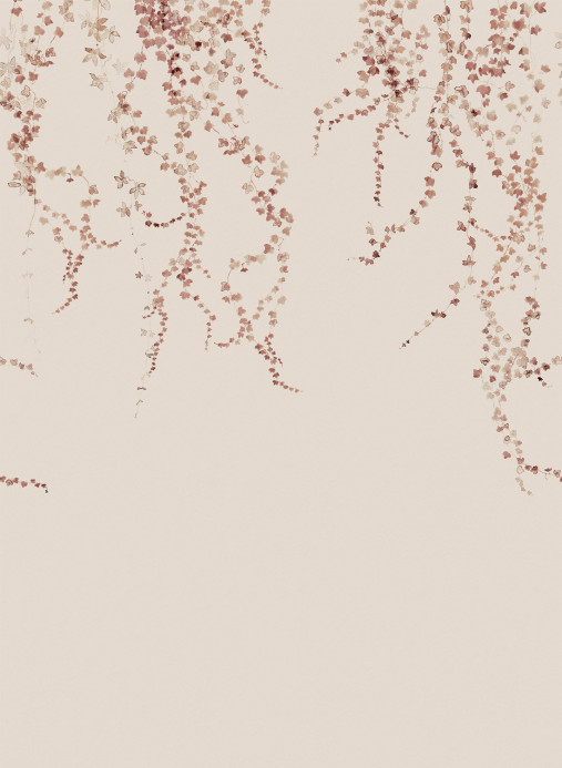 Sandberg Papier peint panoramique Aralia - Burgundy