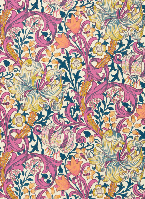 Archive Wallpaper Golden Lily - Pink Fizz