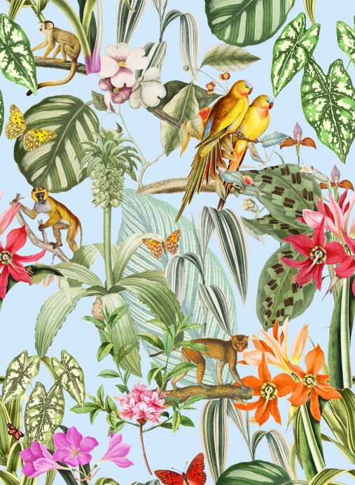 Coordonne Wallpaper Parrots - Cielo