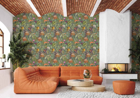 Coordonne Wallpaper Parrots - Musgo