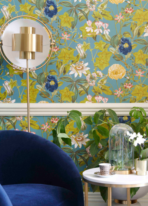 Clarke & Clarke Tapete Passiflora - Chambray