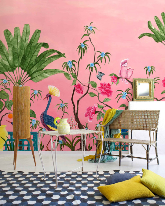 Coordonne Mural Neo-Tea Garden - Pink
