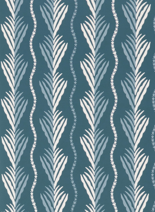 Nina Campbell Wallpaper Meridor - Indigo Blue