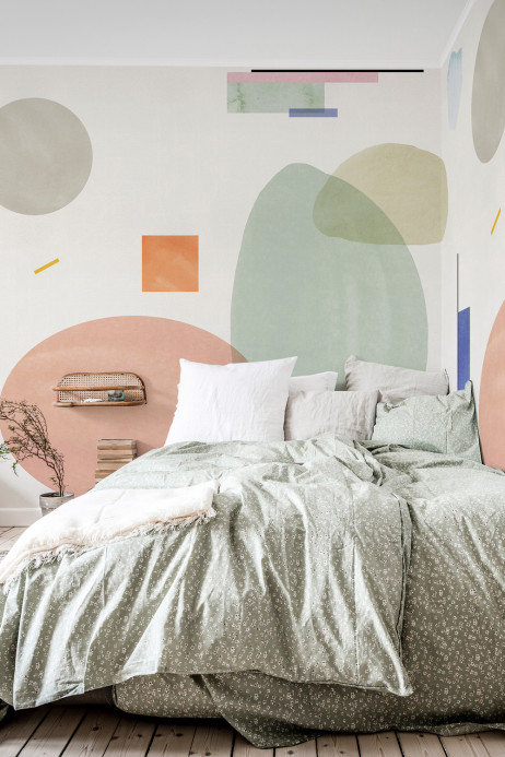 Rebel Walls Mural Geometry - Pastel