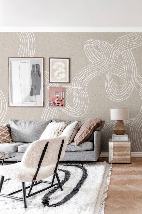 Rebel Walls Wandbild Stripes - Sand