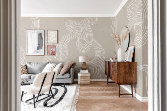 Rebel Walls Wandbild Stripes - Sand