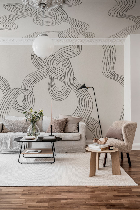 Rebel Walls Wandbild Stripes - Graphite