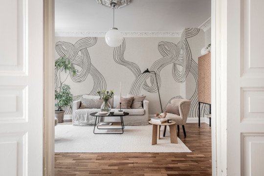 Rebel Walls Wandbild Stripes - Graphite