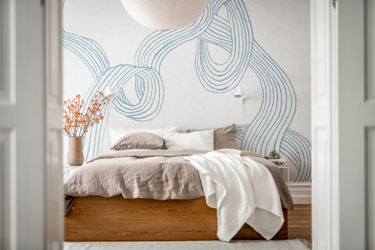 Rebel Walls Wandbild Stripes - Light Blue