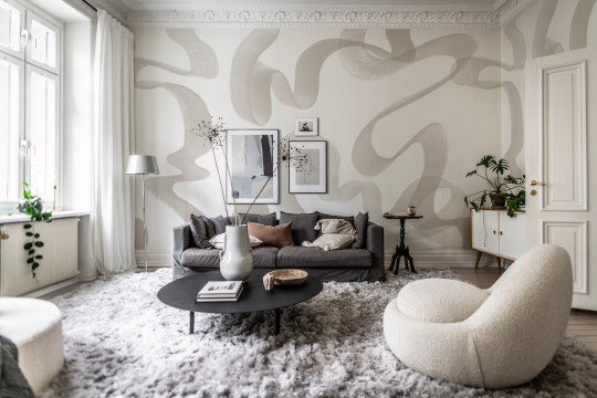 Rebel Walls Wandbild Waves - Beige
