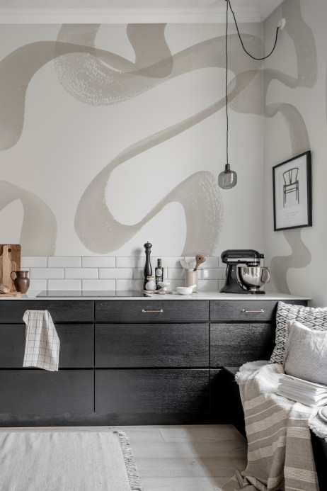 Rebel Walls Wandbild Waves - Beige