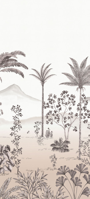 Isidore Leroy Papier peint panoramique Jardin des Oiseaux Bois de Rose - Panel B