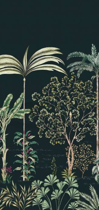 Isidore Leroy Papier peint panoramique Jardin des Oiseaux Nuit
