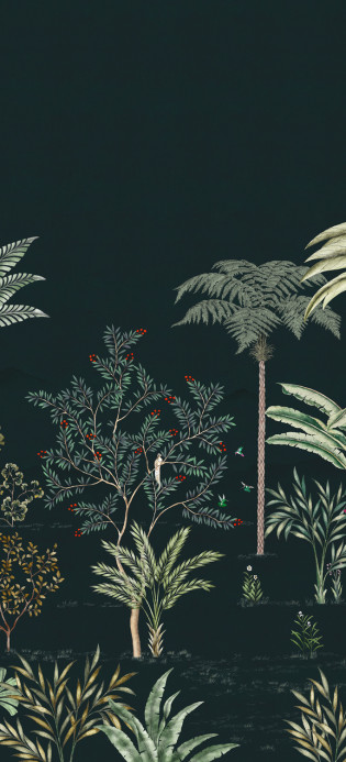 Isidore Leroy Papier peint panoramique Jardin des Oiseaux Nuit - Panel C