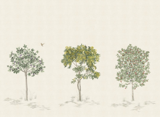 Isidore Leroy Papier peint panoramique Arbustes Naturel