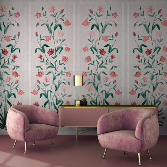 Coordonne Mural Daffodil - Pink