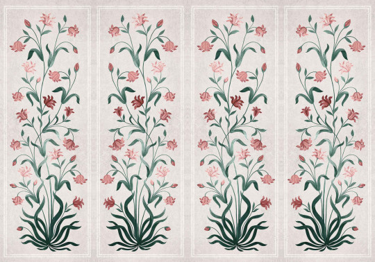 Coordonne Papier peint panoramique Daffodil - Pink
