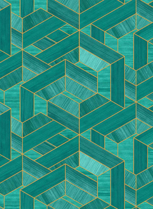Coordonne Wallpaper Hexagon - Aqua