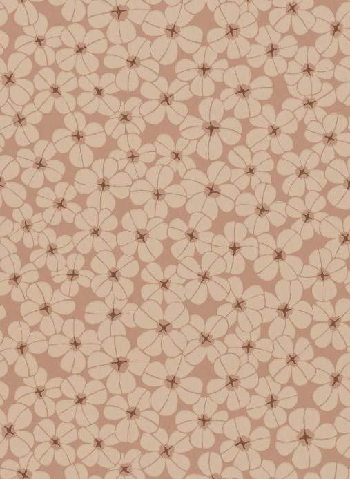 Långelid / von Brömssen Tapete Flower Shower - Dusty Pink