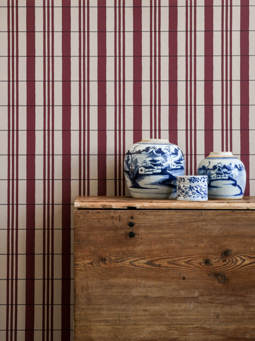 Långelid / von Brömssen Papier peint The Guards Tent - Wine Red