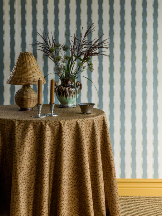 Långelid / Von Brömssen Tapete Jagged Stripe - Turquoise