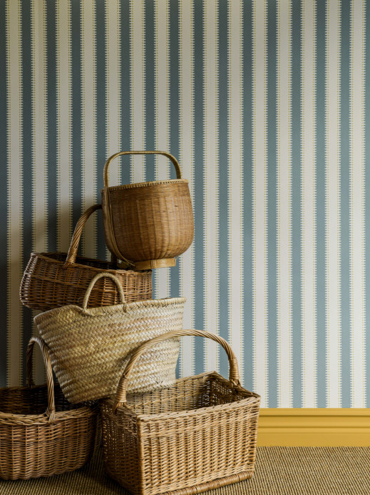 Långelid / Von Brömssen Tapete Jagged Stripe - Turquoise