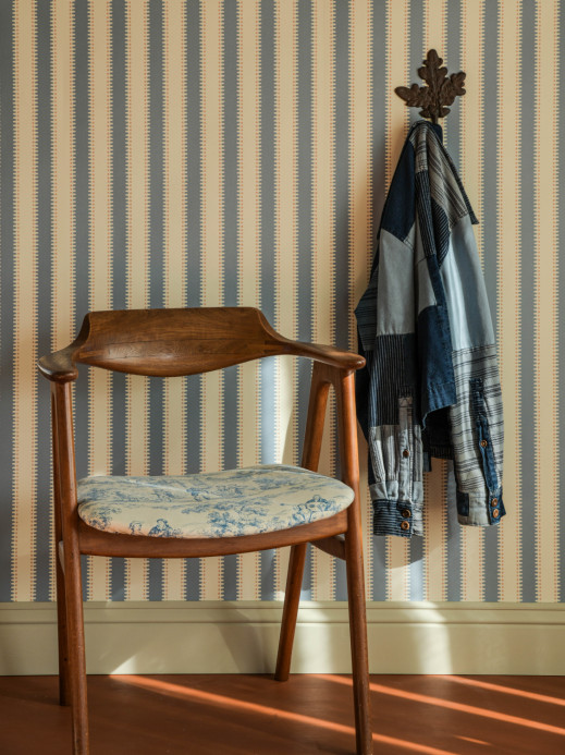 Långelid / Von Brömssen Tapete Jagged Stripe - Sky Blue