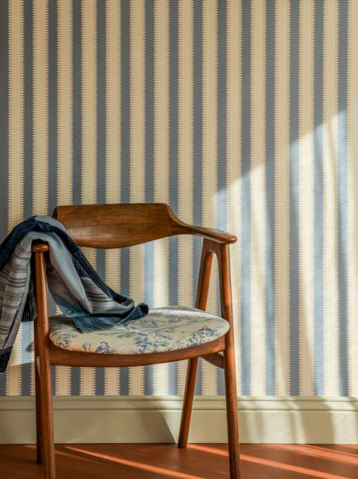 Långelid / Von Brömssen Tapete Jagged Stripe - Sky Blue