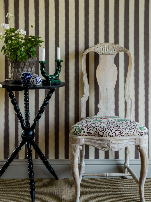 Långelid / Von Brömssen Tapete Jagged Stripe - Marron