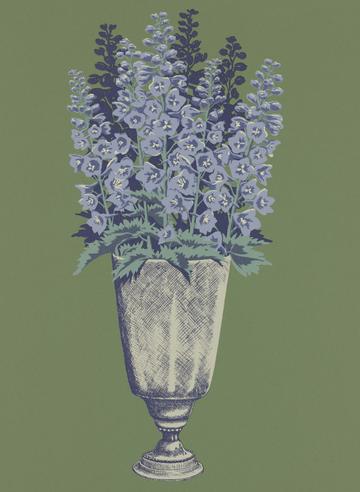 Långelid / von Brömssen Carta da parati Delphinium - Arbour Green