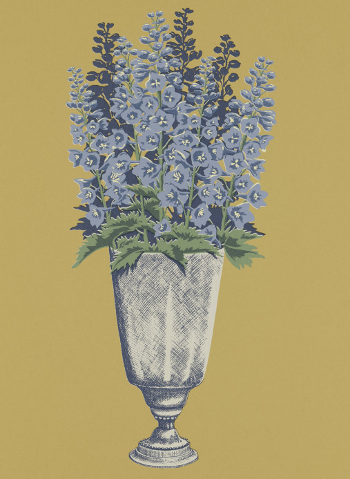 Långelid / von Brömssen Carta da parati Delphinium - Mustard