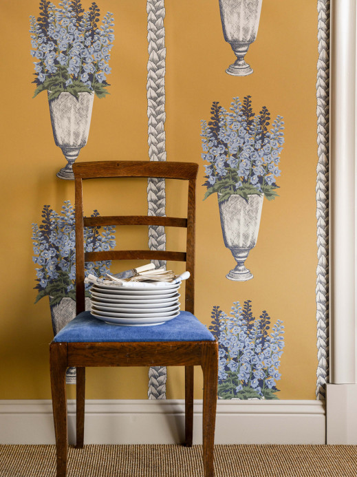 Långelid / von Brömssen Carta da parati Delphinium - Mustard